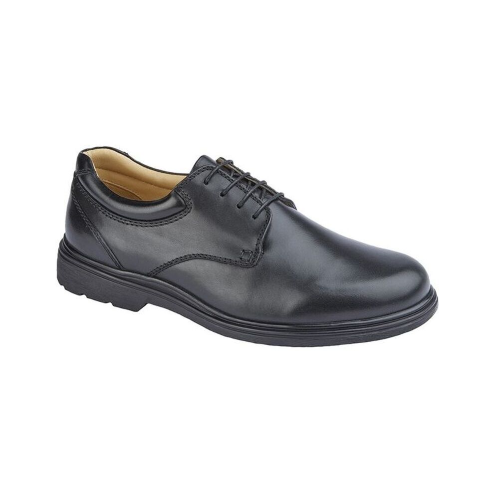 Roamers Mens Leather Shoes / Black